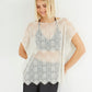 Sleeveless Top with chantilly lace