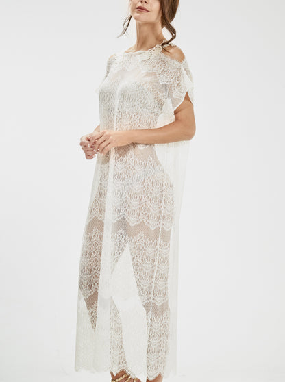 Long Lace Maxi Dress 5989 - Oscalito