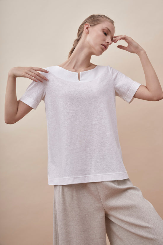 Oscalito T-shirt Donna 70% Cotone 30% Flax